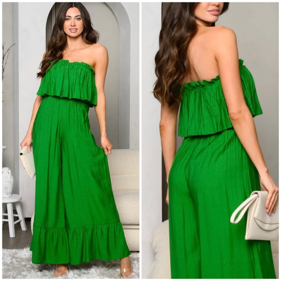 TCEC Pants - TCEC Chic Kelly Green Jumpsuit